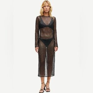 Samsoe Samsoe Samadda Sheer Long Sleeve Dress